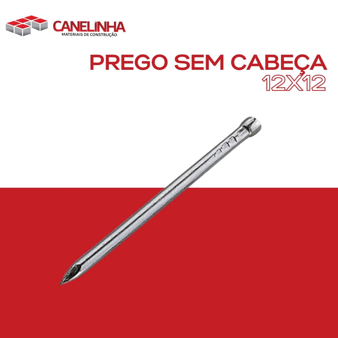 Prego sem cabeça 12x12